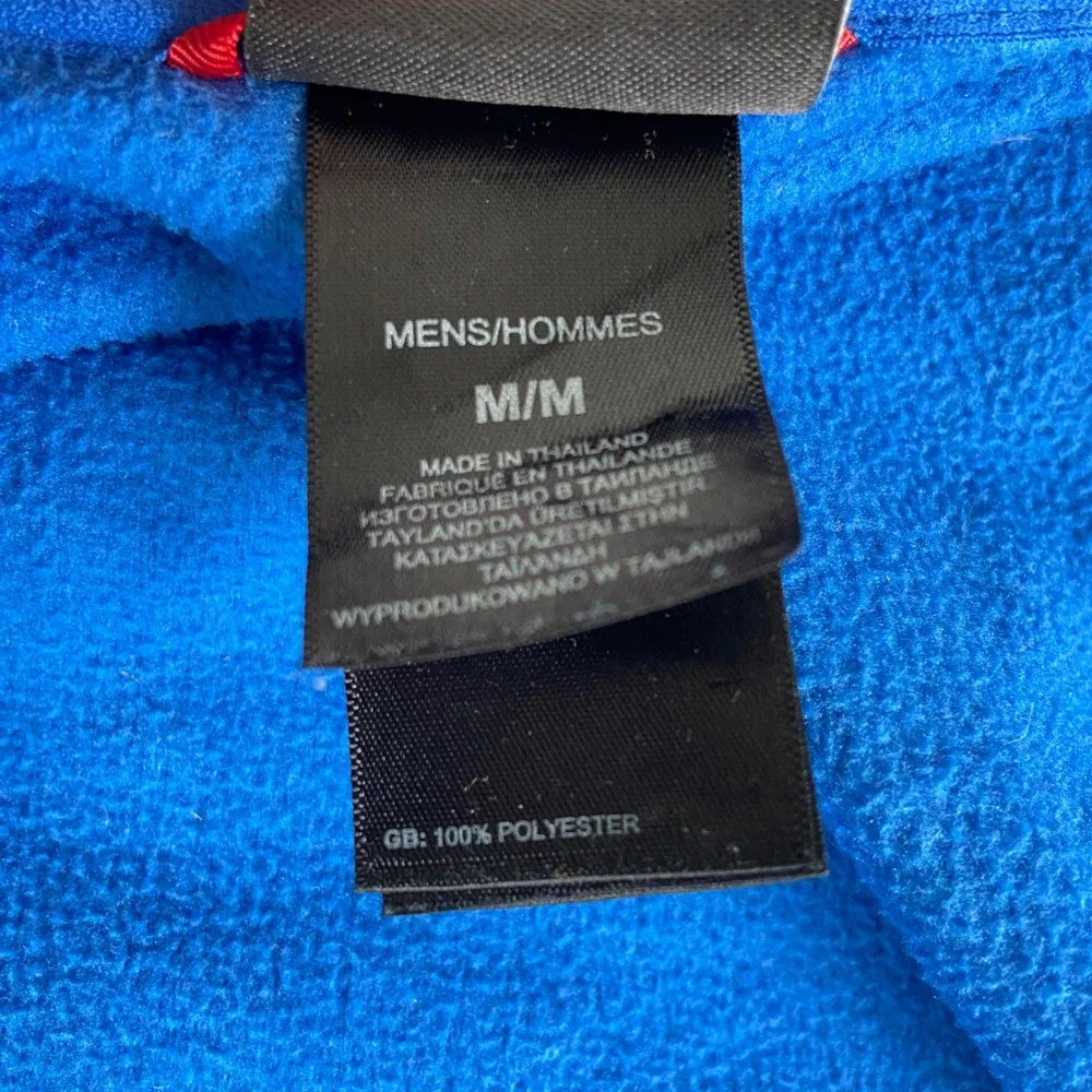 The North Face Glacier Heavyweight Full-Zip Fleece Jacket Mens M Blue Polartec
